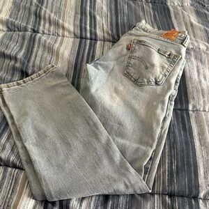 Levi's Men's Light Gray Straight Jeans